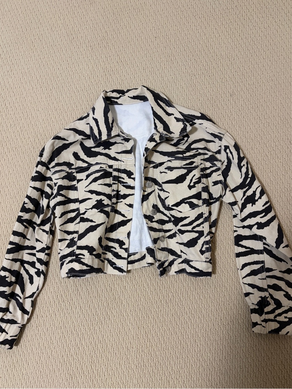 Shein | Zebra Print Cropped Jacket
